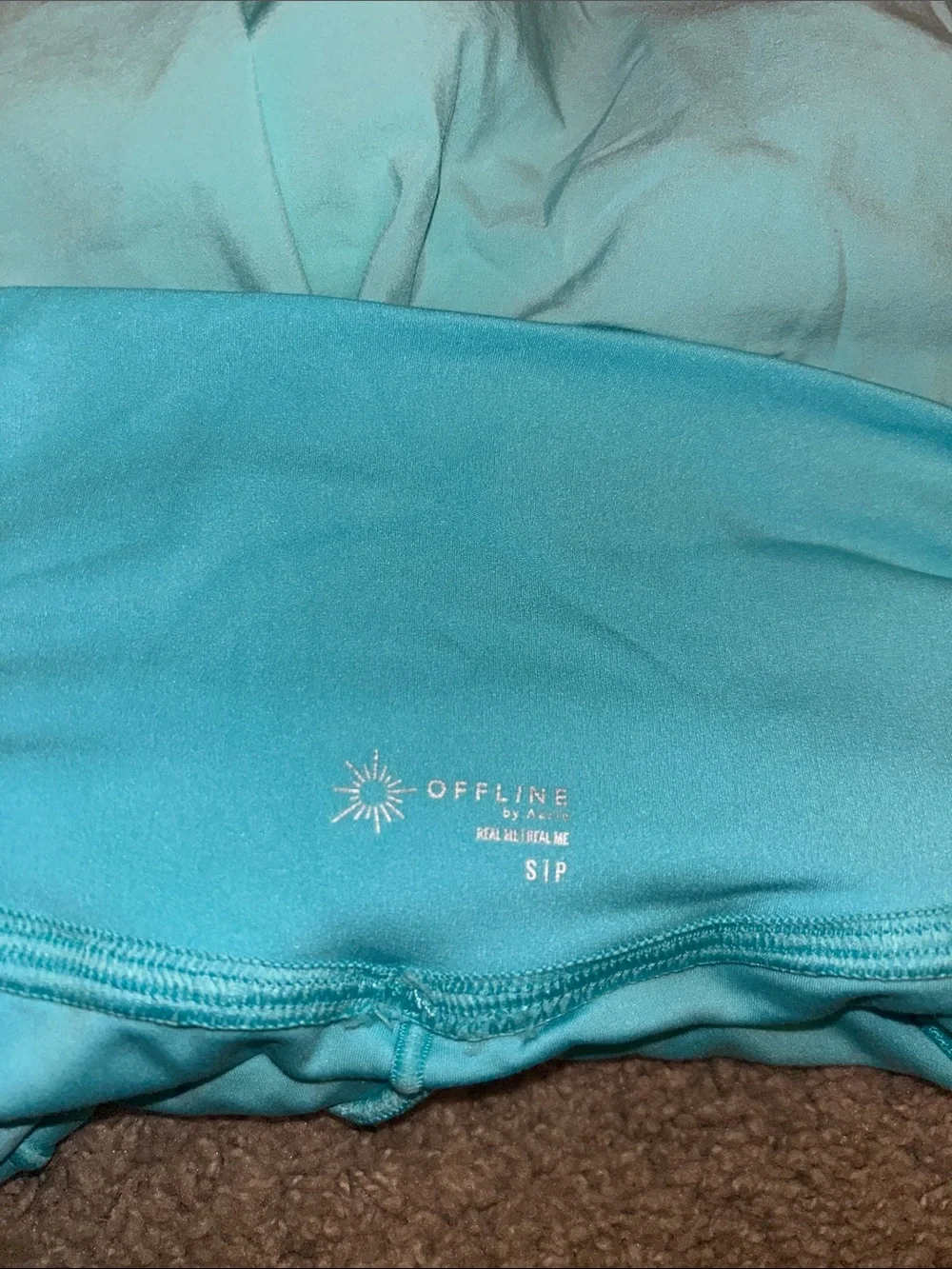 aerie Turquoise High-Waist Skort-Style Shorts